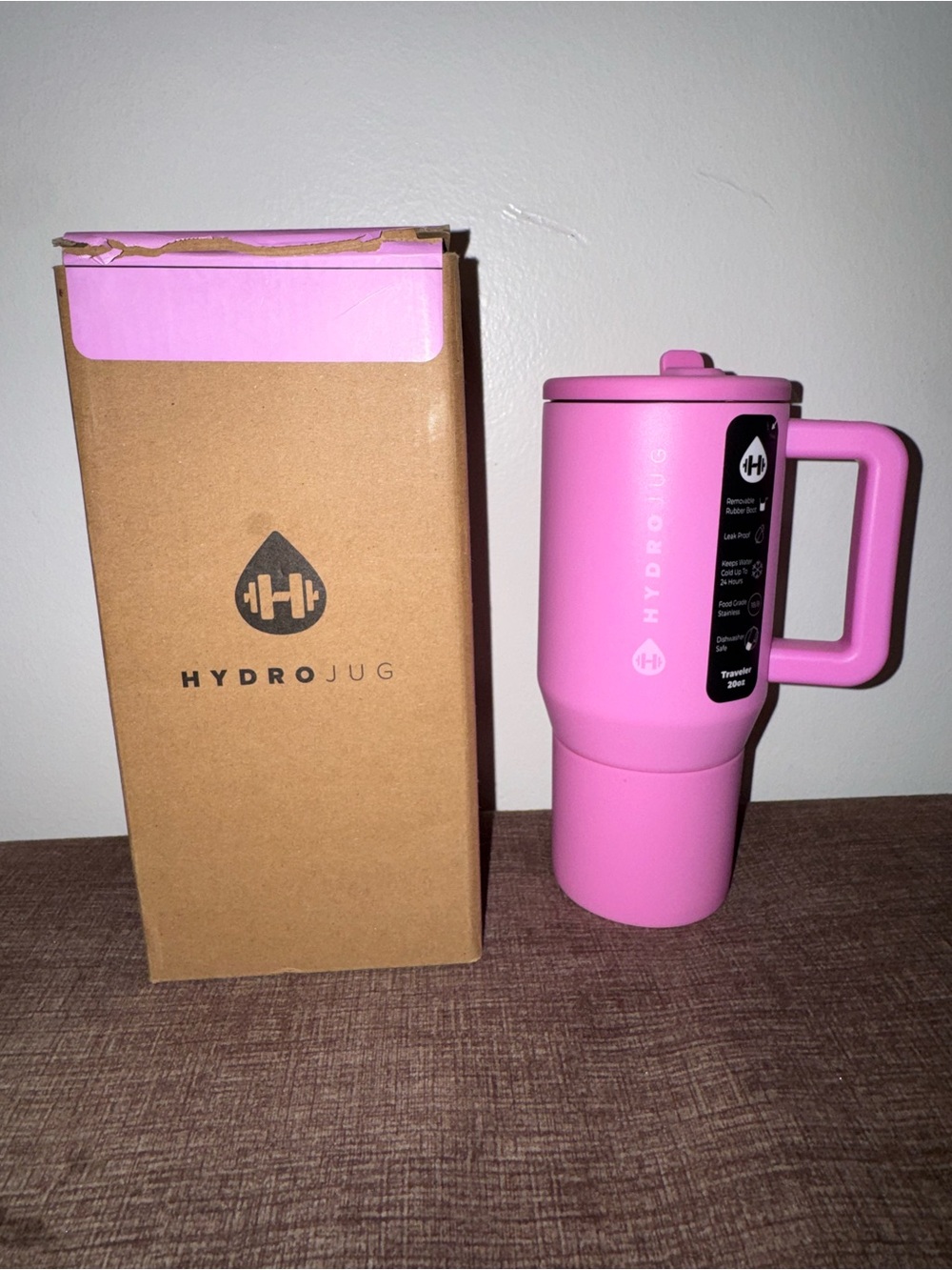 Hydrojug Pink Taffy 20 oz Traveler